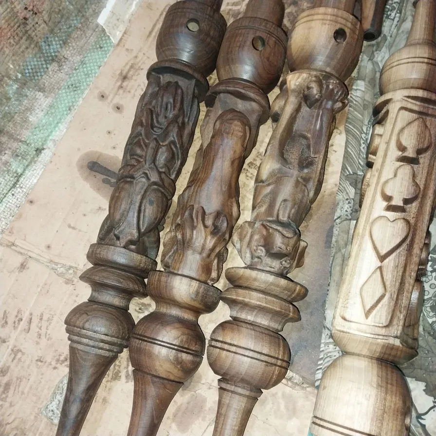 تنه قلیان طرح خال ورق و لوگو